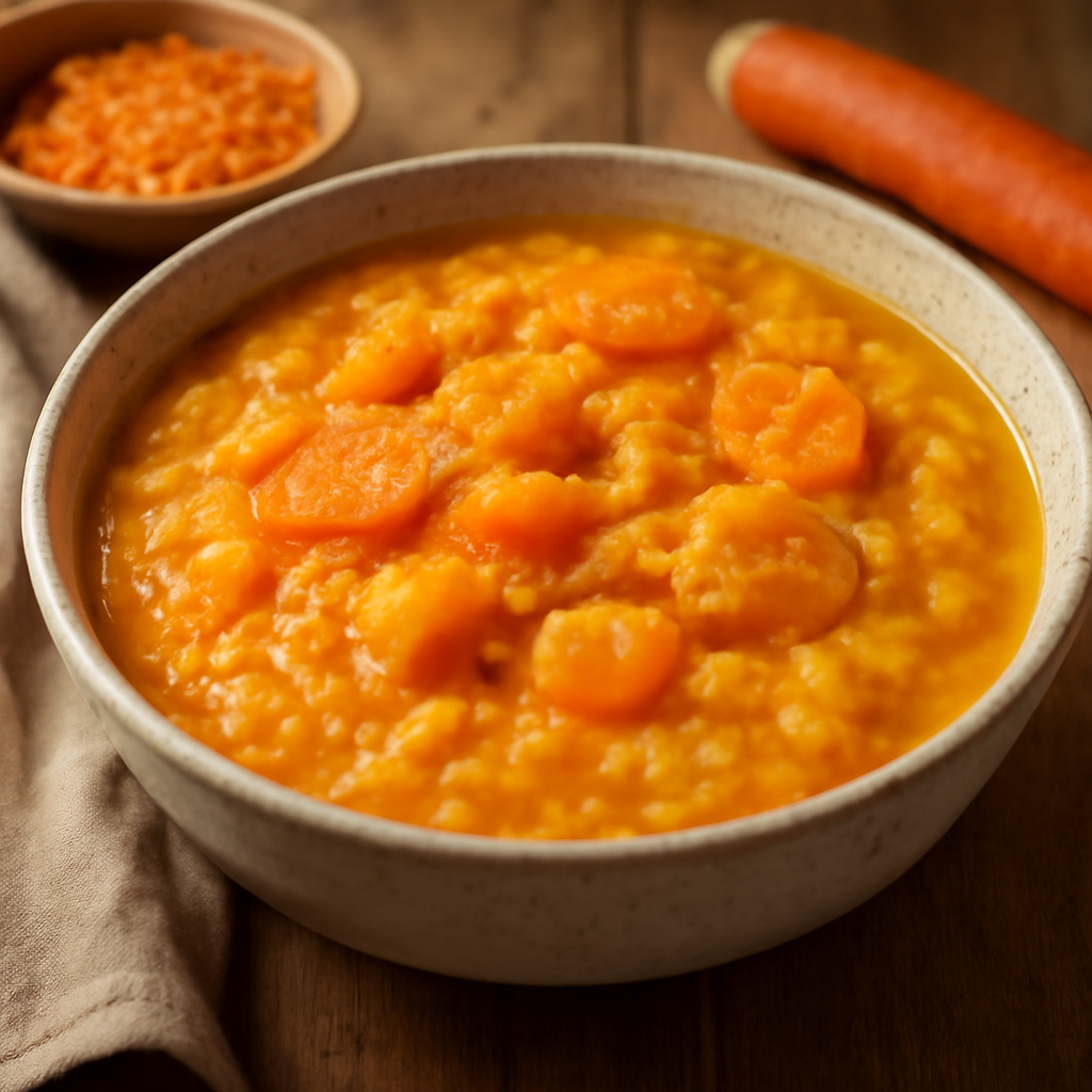 Photo du plat Soupe douce de lentilles corail, patate douce et carottes